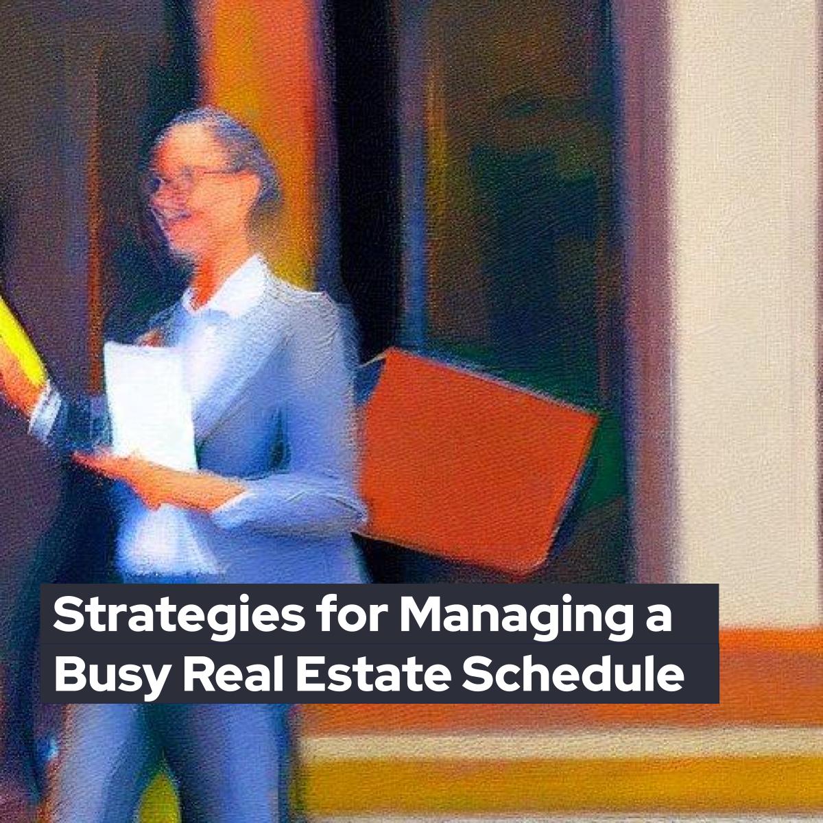 Strategies for Managing a Busy Real Estate Schedule